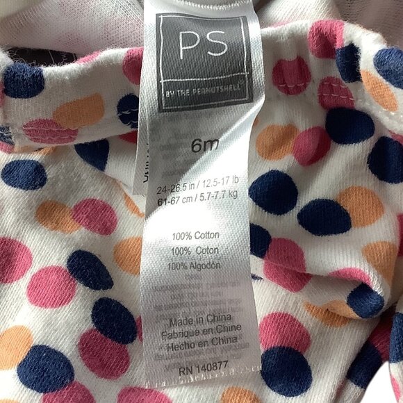 Lot of 2pc PS By The Peanutshell Baby Girl Pants 6M Polka Dot & Ballerina Prints - Picture 5 of 12